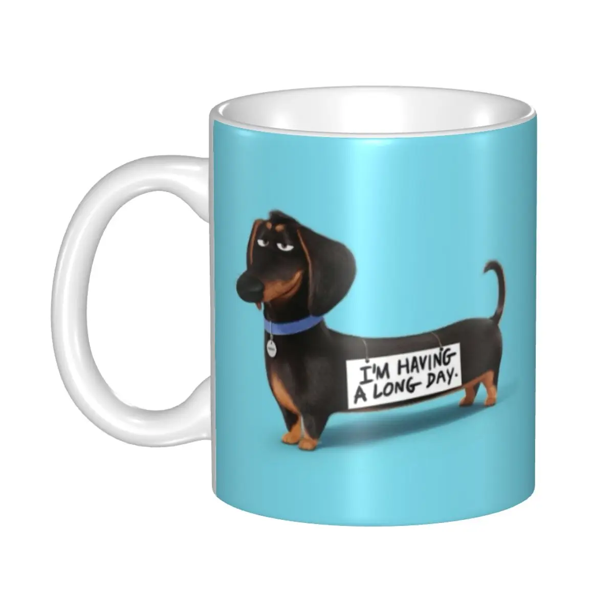 DIY Dachshund Dog Funny Pupy Ceramic Mug Custom Wiener Badger Sausage Dog Coffee Cup Creative Present