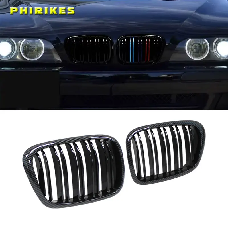 

Front Center black Wide Kidney Hood Grille Grill For BMW E39 525 528 530 535 M5 1997-2003