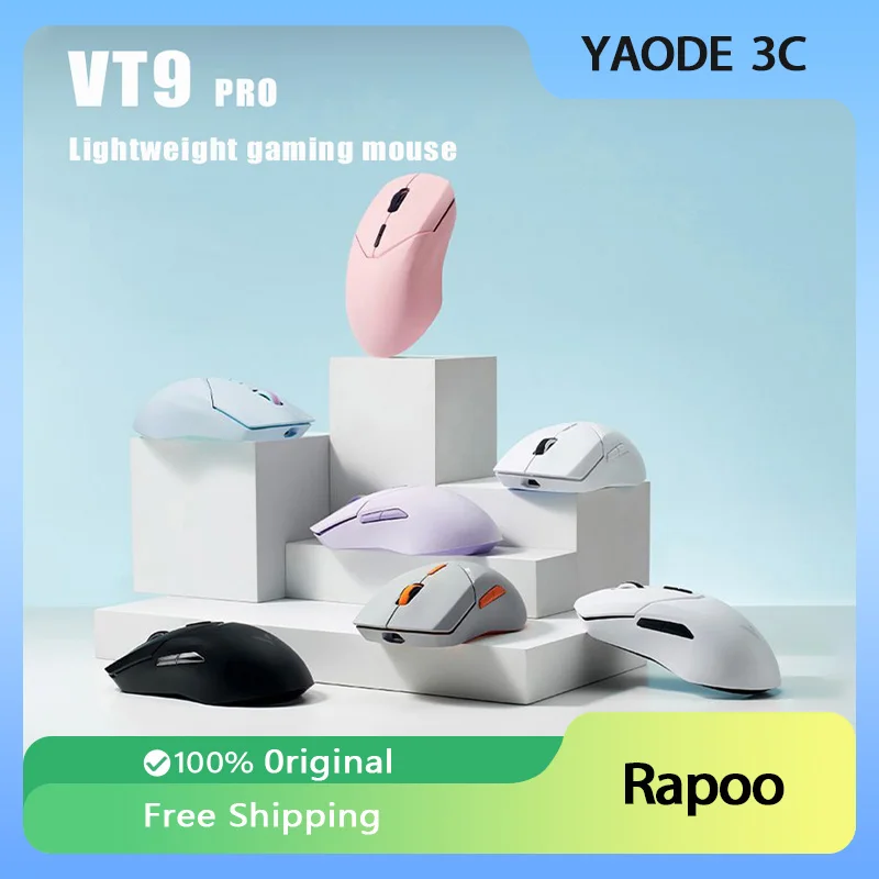 

Rapoo VT9PRO Wireless Gaming Mouse Esports Grade PAW3398 68g Lightweight 26000DPI Optical Computer Mouse for Laptop PC Gamer