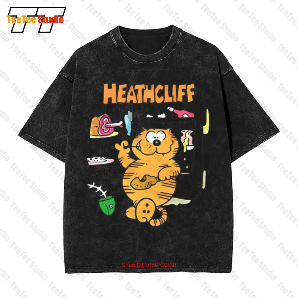 Heathcliff Vintage Camiseta extragrande 1984 Serie de televisión animada Mel Blanc Canadá Estados Unidos Vintage WIMJ