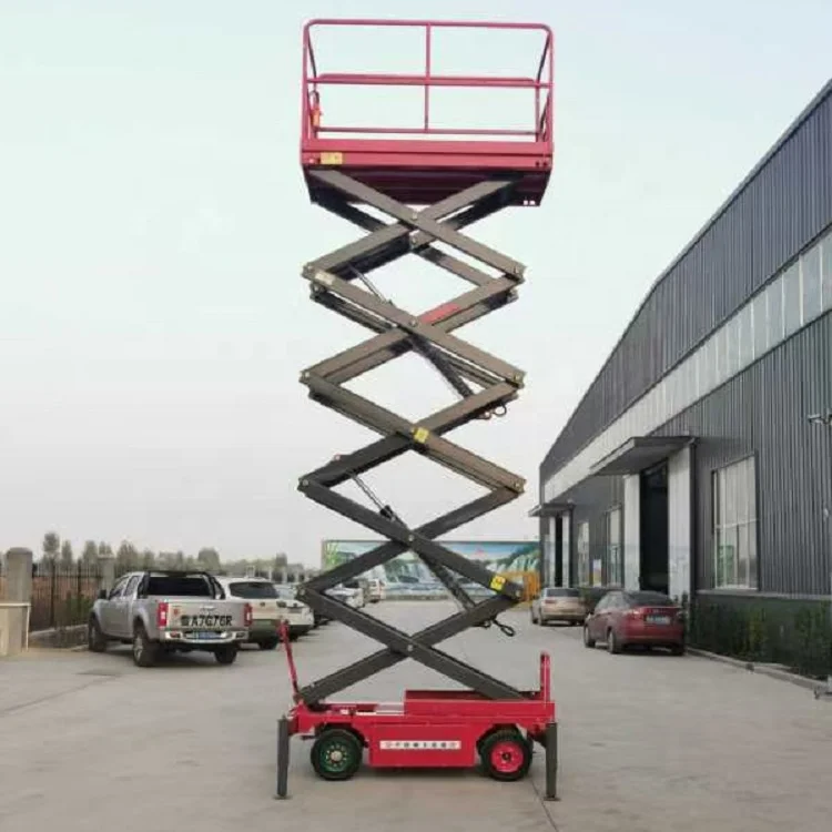 Hot Sale Mobile Scissor Lift Hydraulic Scissor Lift High Lifting Height Safe Running Easy Operation