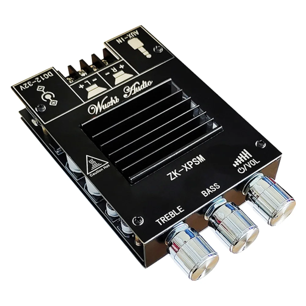 150W * 2 TDA7498E Bluetooth 5.0 Stereo regulacja tonów wysokich moc dźwięku moduł wzmacniacza podwójny kanał radiator Aux XPSM — zdjęcie produktu 7