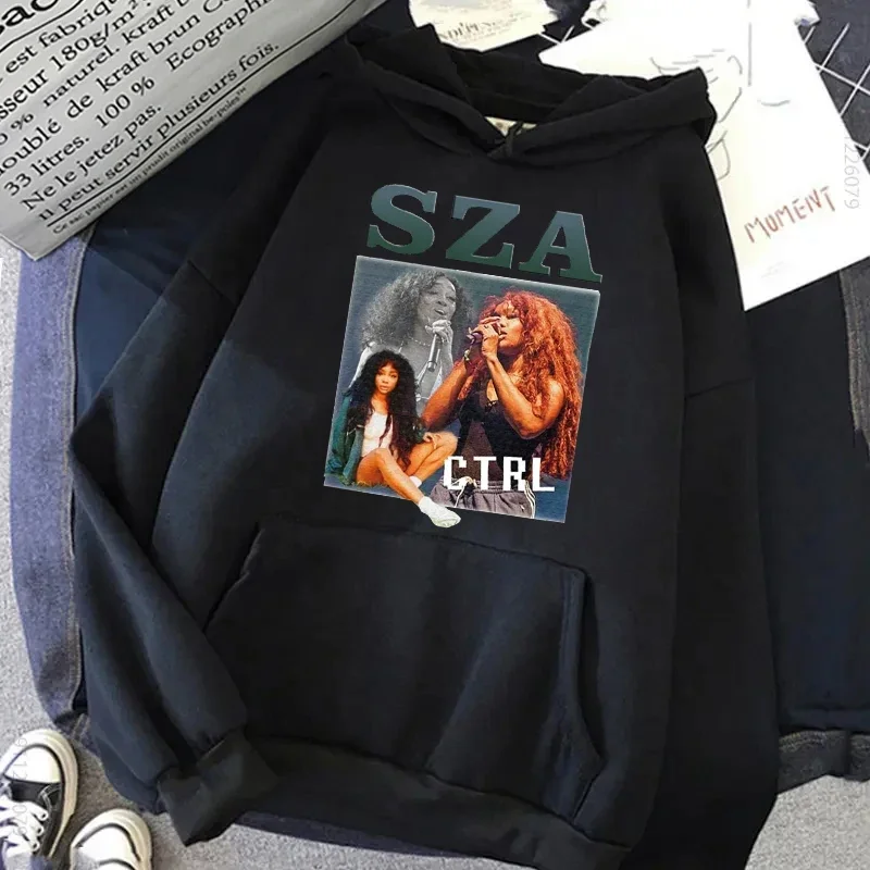 كنزة صوفية مطبوعة للأيام الجيدة من SZA ، كنزات بغطاء رأس بجولة حفلات موسيقية ، كنزة صوفية جمالية عتيقة بأكمام طويلة ، كنزة صوفية للشارع ، رجال ونساء ، خريف
