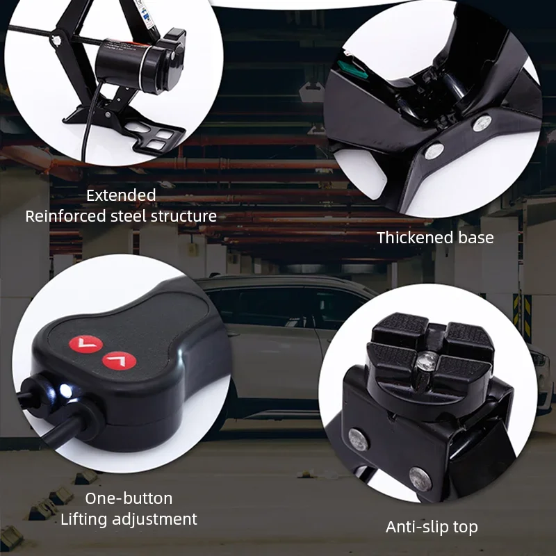 12V Electric Car Jack Kit Heavy Duty Portable Tire Changing Tool Electric Vehicle Lifting Device for Emergency Situations