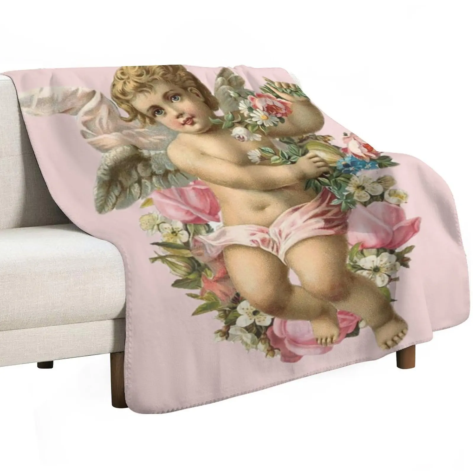 

Baby Angel Throw Blanket Sleeping Bag Plush Decorative Sofa anime Blankets