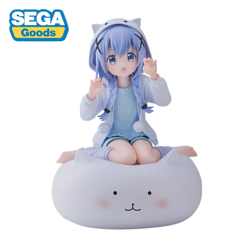 

In Stock Original Genuine SEGA Is The Order A Rabbit Kafuu Chino Genuine Anime Figure PVC 15CM Model Doll Collection Toys Gifts