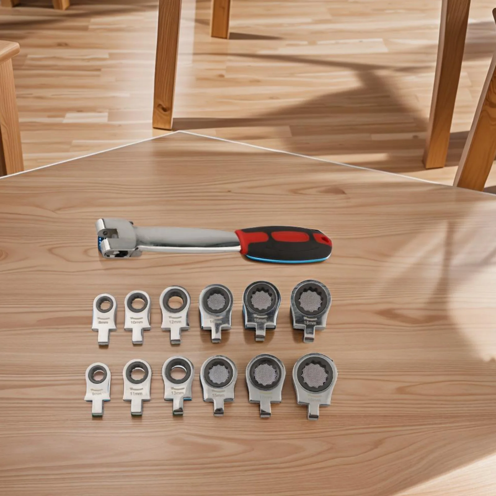 

6-in-1 Wrench Set Ratchet Wrench Tool Convenient Wrench Set Multiple Functionalities Time-saving Adjustments On The Job