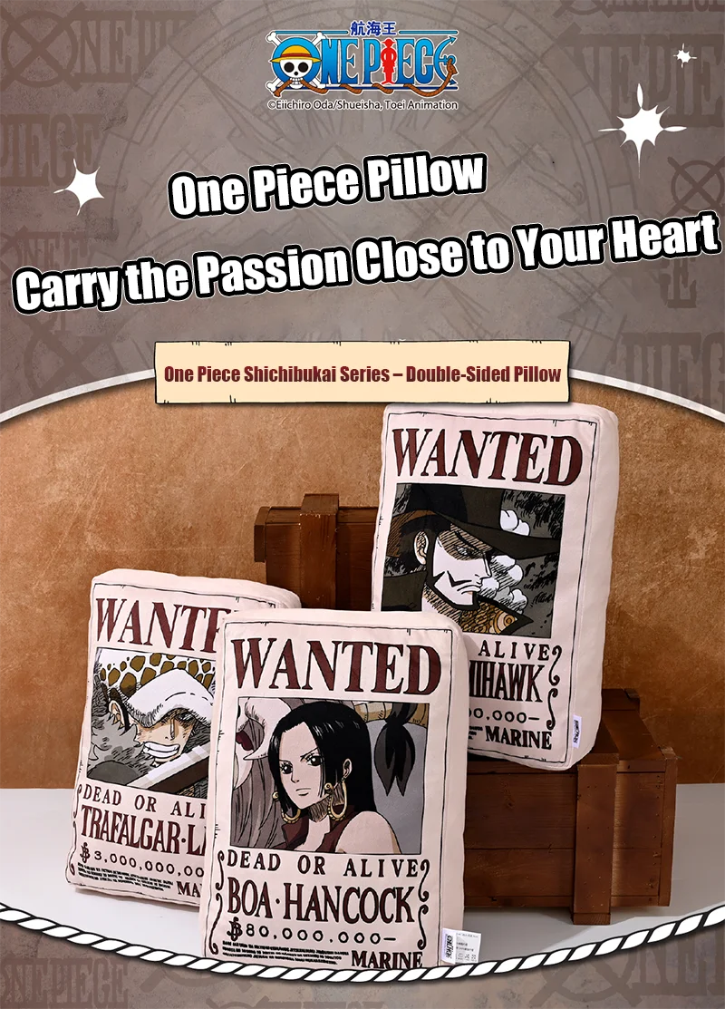 1 Stück Offizielles One Piece Wanted Poster Kissen, Doppelseitiges Anime-Dekokissen für Zuhause, Sofa, Büro, Schlafzimmer, Sammlerstück, Geschenk. – Detail 9