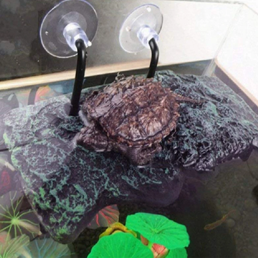 Turtle Bask Platform With Sucking Disk Rectangular Basking Platform Aquarium Terrarium Decoration Pet Products