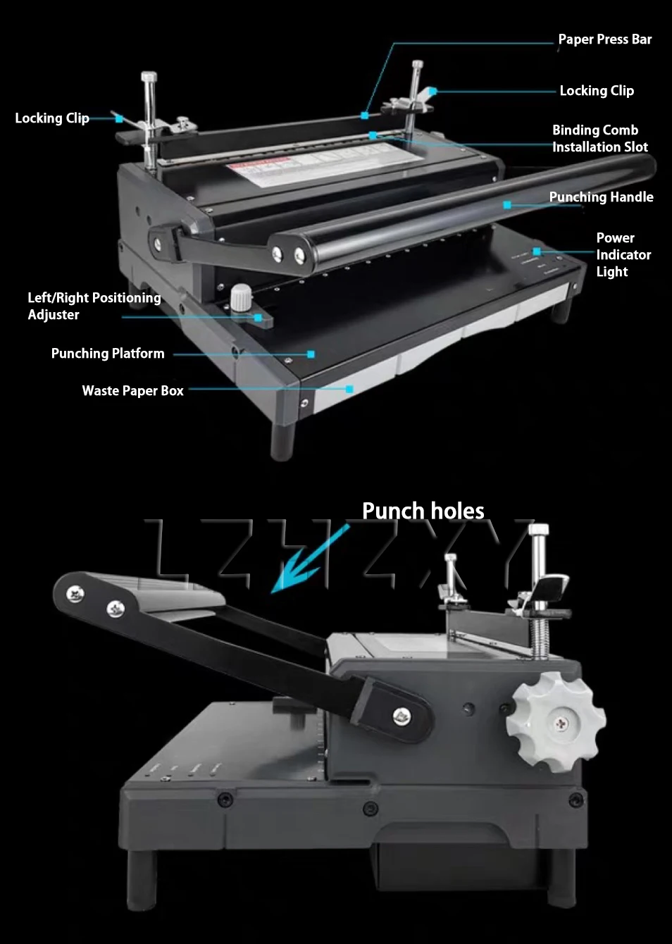 Punching and Binding Machine Nail Binding Machine 12 Hole Nail Binding Machine A