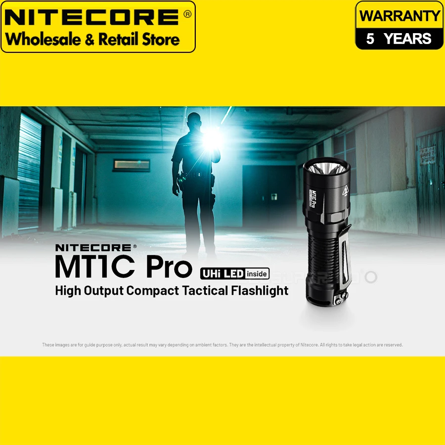 1000 Lumens Pocket Torch NITECORE MT1C Pro High Output Compact Tactical Flashlight for Gear & Outdoor & Camping & EDC