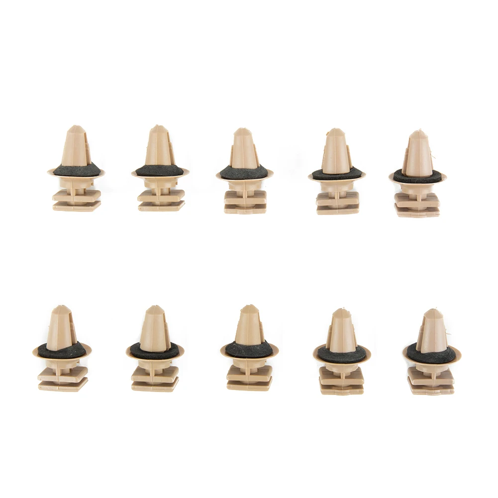 

10 Pcs Auto Car Clip Fit For BMW Interior Sill Door Entrance Trim Clips Biege Part Number 51477117532 Car Accessories