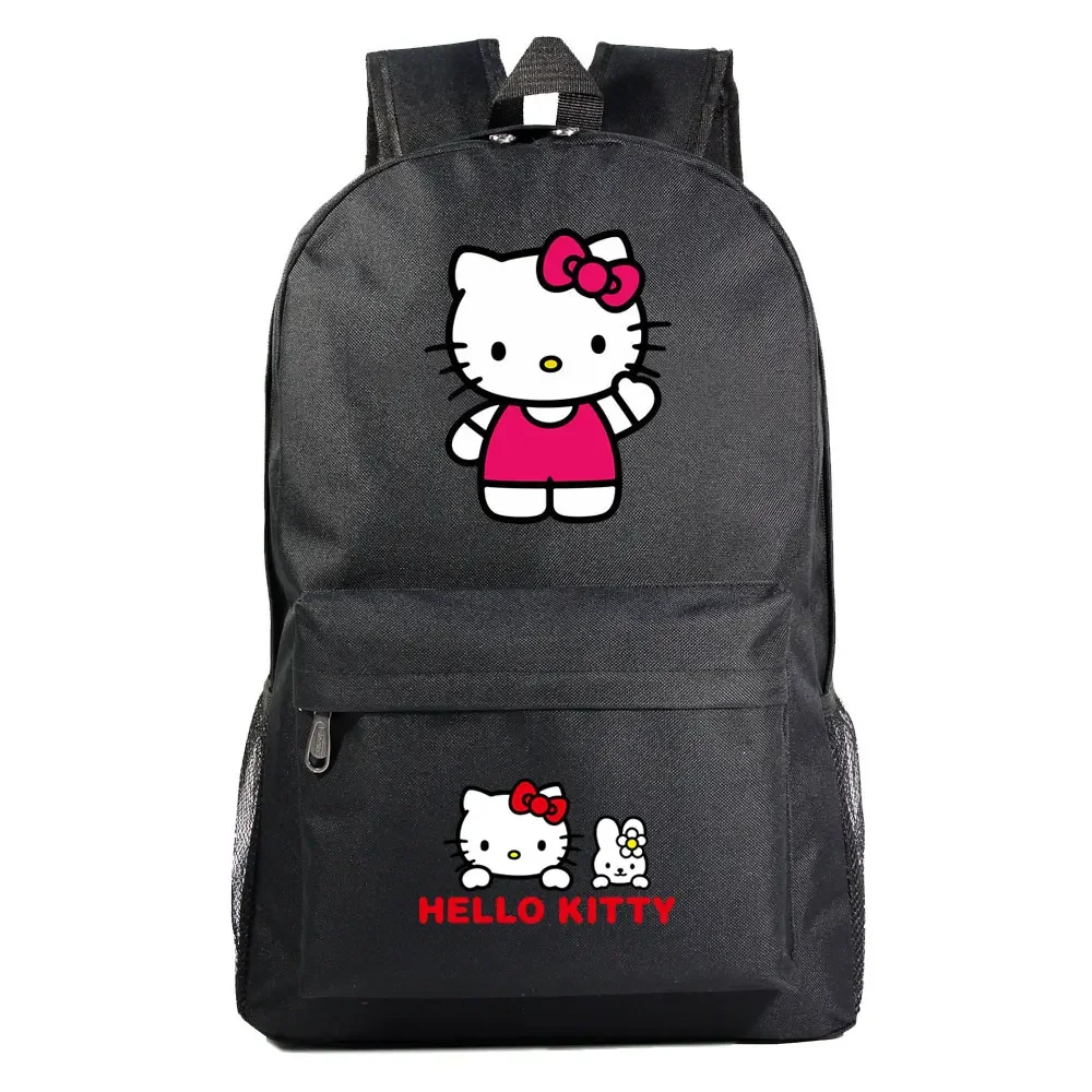 Mochilas de Hello Kitty para niños y niñas, morral escolar para adolescentes, estudiantes, ordenador portátil, de viaje, Kawaii, novedad