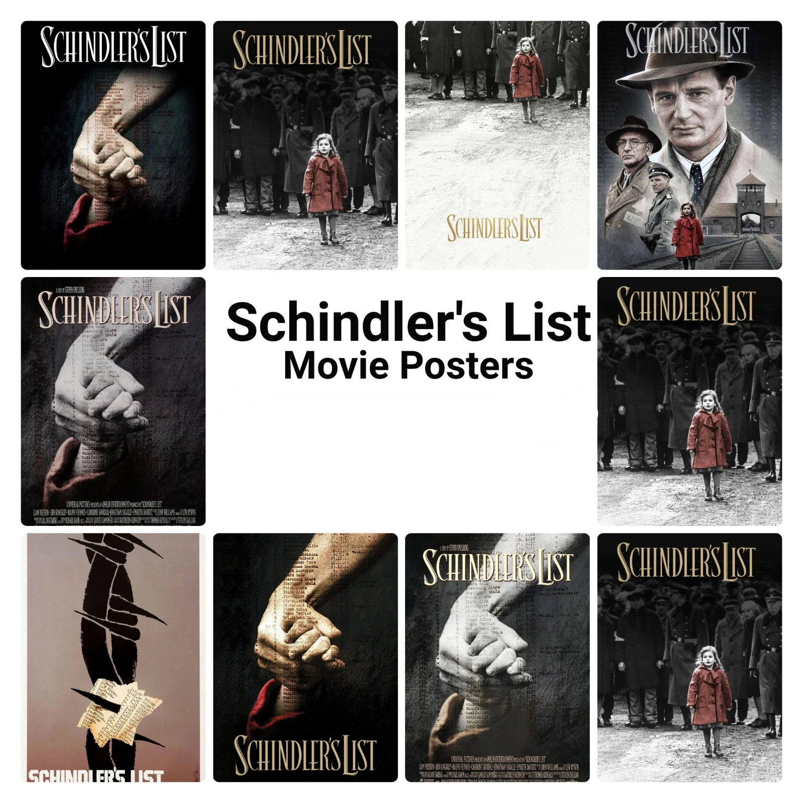 Schindler's List (1993) Movie, Print Art Canvas Poster,Living Room , Home Wall Decor Picture