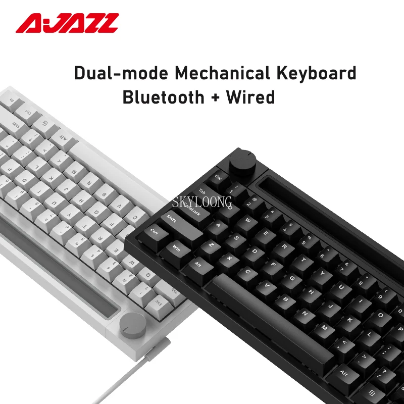 

Ajazz K620T Bluetooth Mechanical Keyboard RGB Backlit Wireless/Wired Dual-mode 62Key Gaming Keyboard Hot Swappable Axis for PC