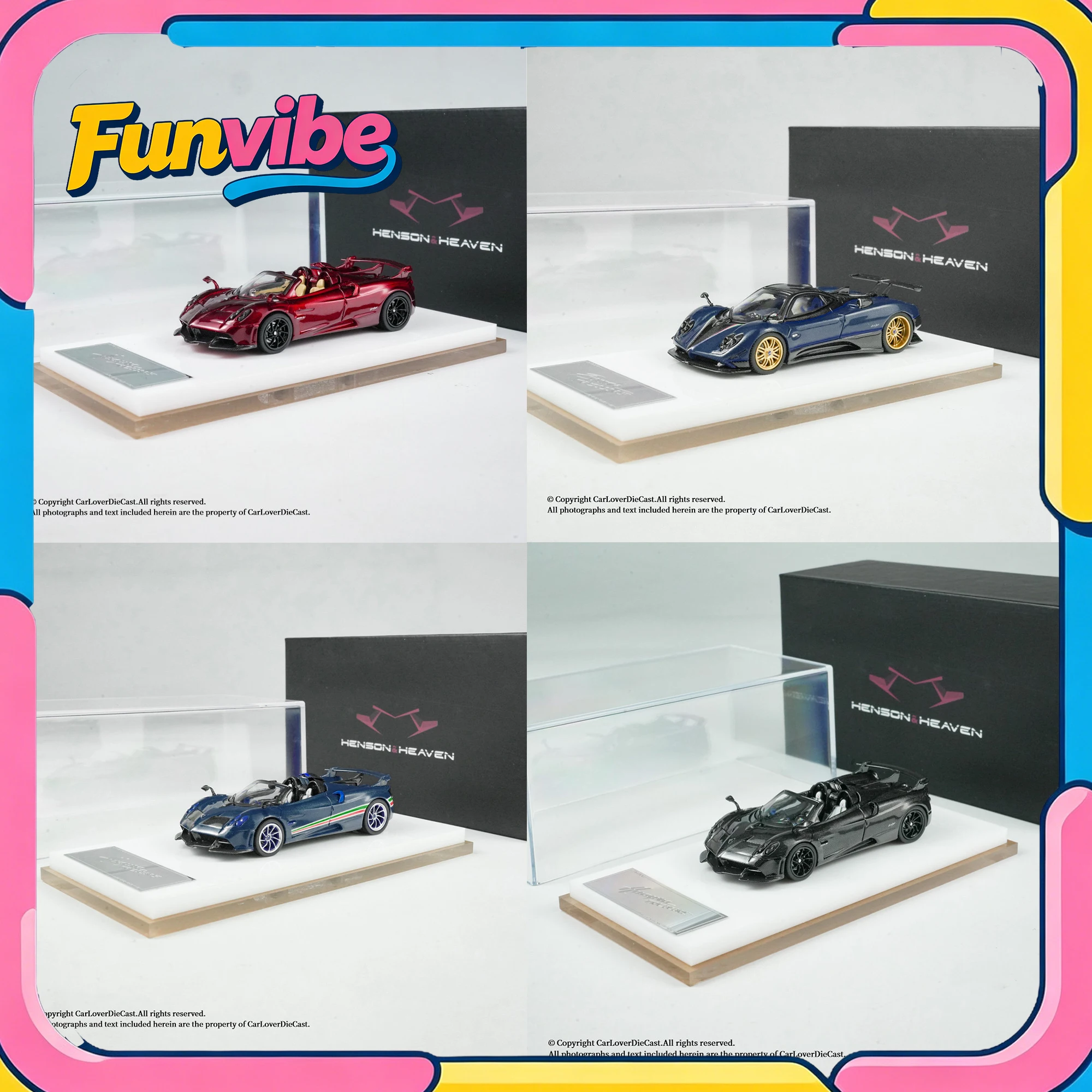 HH Model 1/64 Pagani Huayra Zonda Tricolore Diecast Alloy Limited Edition Car Model Simulation Collection Cars for Boy Toys Gift