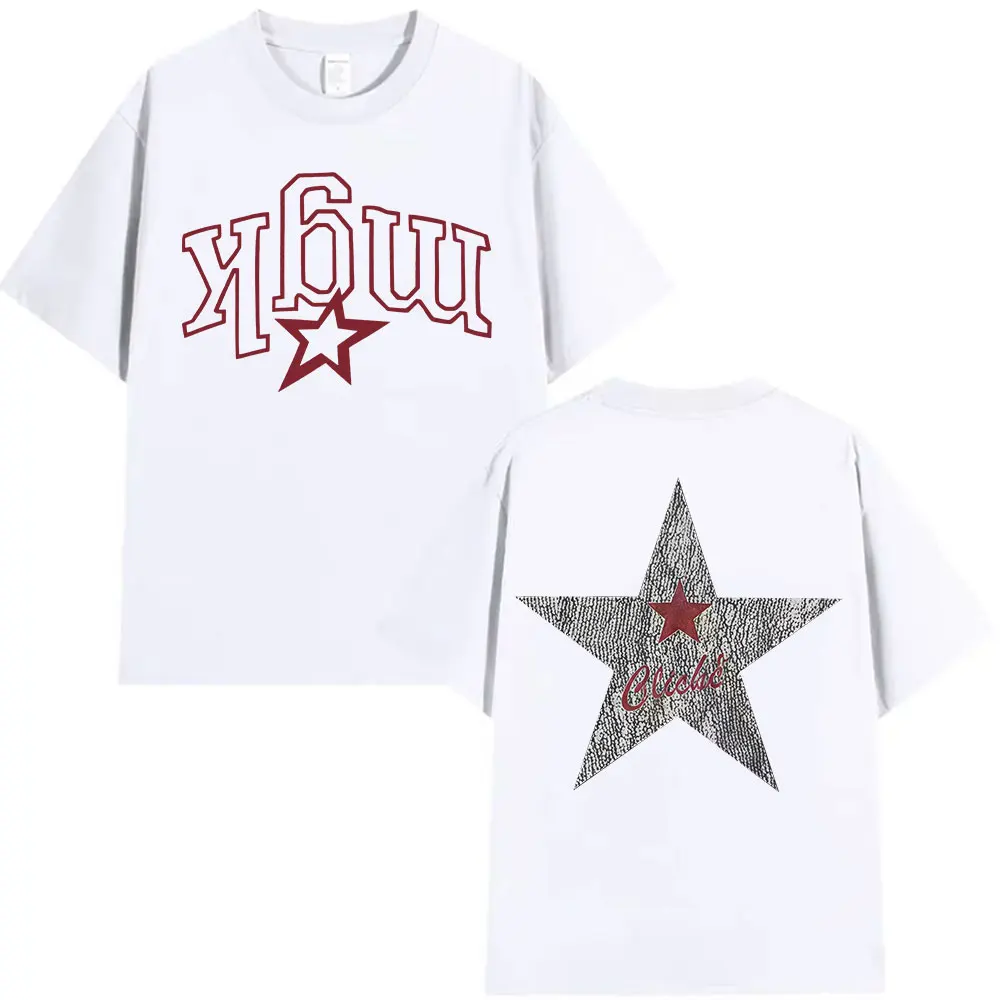 مغني الراب Mgk Lost Americana ألبوم 2025 Merch تي شيرت الرجال النساء موضة القطن تي شيرتات قصيرة الاكمام ريترو Harajuku الملابس التي شيرت