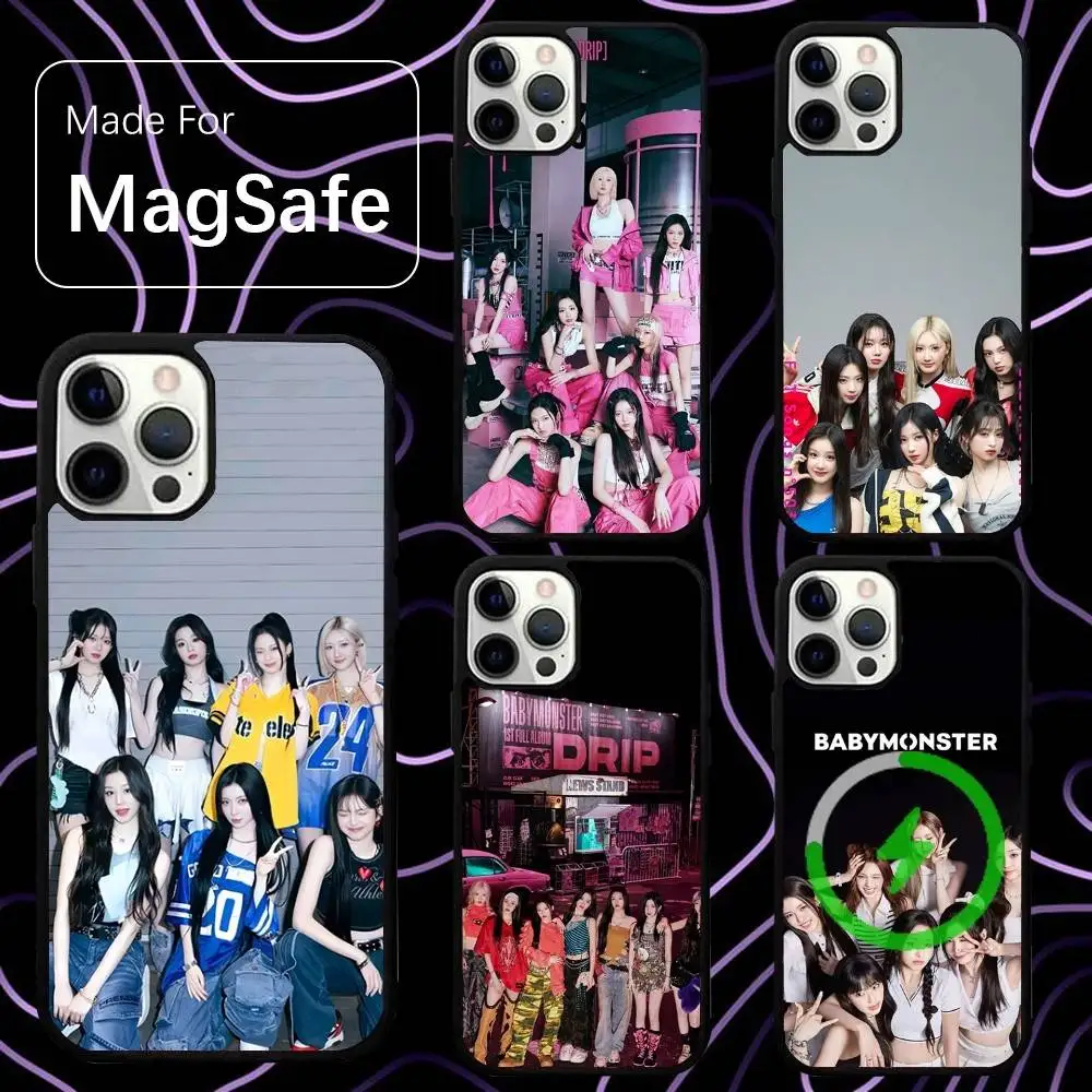 

B-BabymonsterS Hot Sauce Phone Case For iPhone 16,15,14,13,12,11,Pro,Max,Plus,Mini,SE New Magsafe Magnetic Wireless Charging