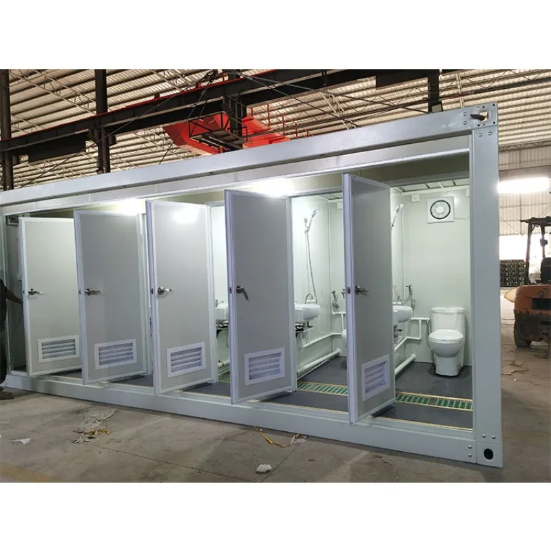 Public Modular Mobile Toilets Cabin Outdoor Restroom Block Container Ablution Shower Portable Toilet