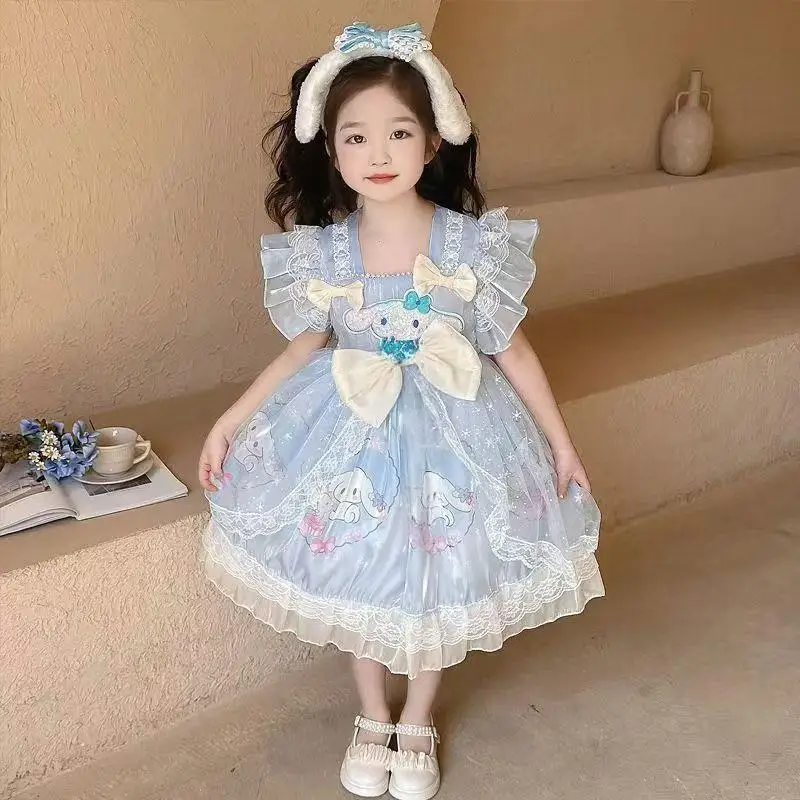 فستان الأميرة سانريوس ماي ميلودي فستان صيفي بدون أكمام للأطفال فستان رقيق بنمط جديد لوليتا بنات فستان شبكي عصري هدية #2