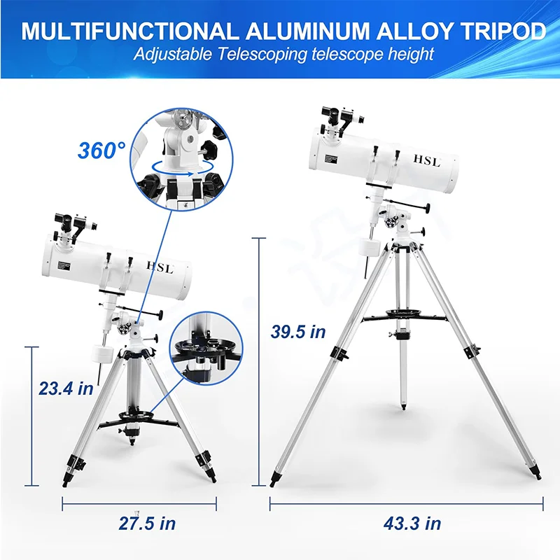 Astronomical Telescope 150750, top brand, 150eq, large aperture 150mm equatorial mount, high quality with tripod present