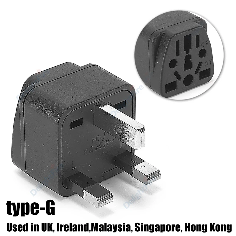 10A UK Plug Adapter Type G Euro European EU To UK Universal Travel Adapter AU US American To British SG MY Power Socket Charger