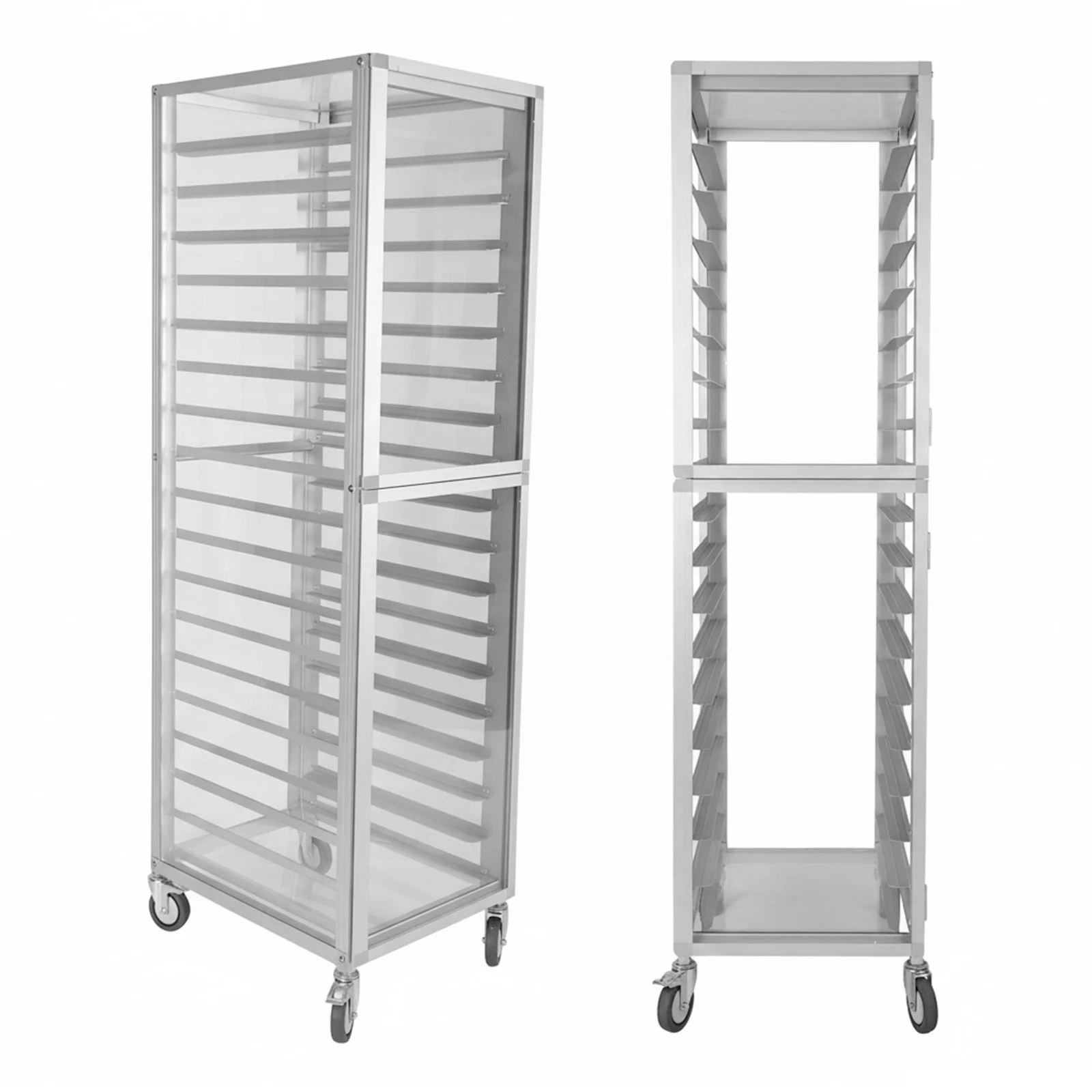 

18 Tiers Commercial Bun Pan Bakery Rack with Wheels Rolling Bakers Rack 18.5x24.6x70in NSF Listed for Kitchen Home Bread Baking
