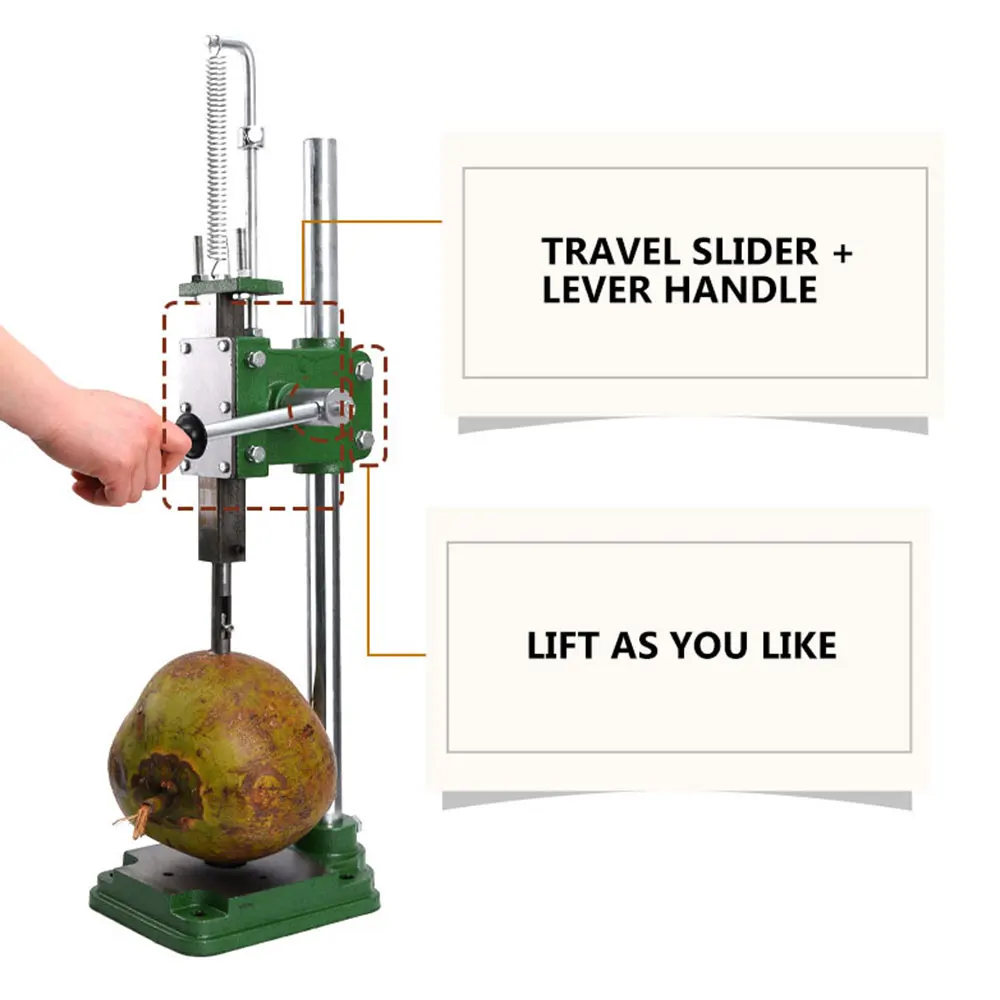 Máquina descascaradora de coco Manual, herramienta portátil de apertura de coco de acero inoxidable, máquina comercial para descascar coco