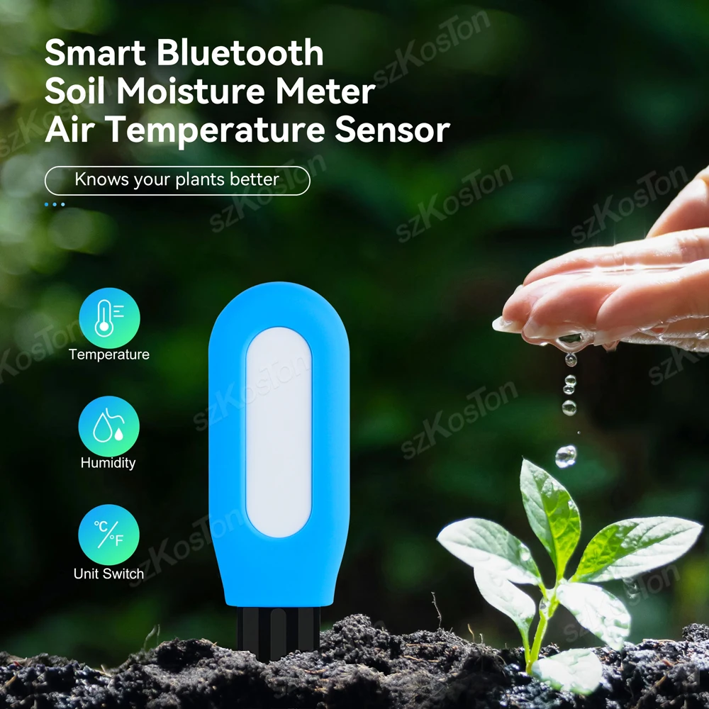 Tuya Smart Garden Soil Moisture Meter Potted Plant Temperature Humidity Sensor Monitor Plants Moist Real-time Testing Tool