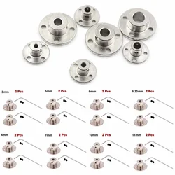 2 Flange Rigid Shaft Coupling Coupler Collar Clamp Bracket Motor Guide Shaft Coupler Motor Joint Connector 3mm/4mm/5mm/6mm