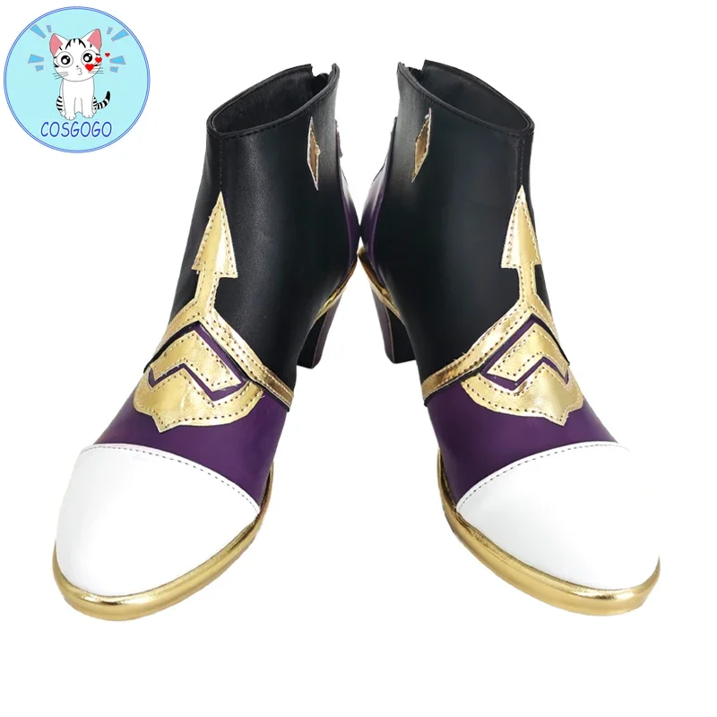 Zapatos de Cosplay Yelan, juego Genshin Impact Ye lan, zapatos de Cosplay de tacón alto, botas cortas elegantes hechas a medida para mujeres y niñas, fiesta de Halloween