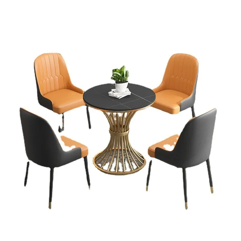 Nordic simple negotiation table and chair combination milk tea dessert shop cafe leisure area beauty salon hotel restaurant