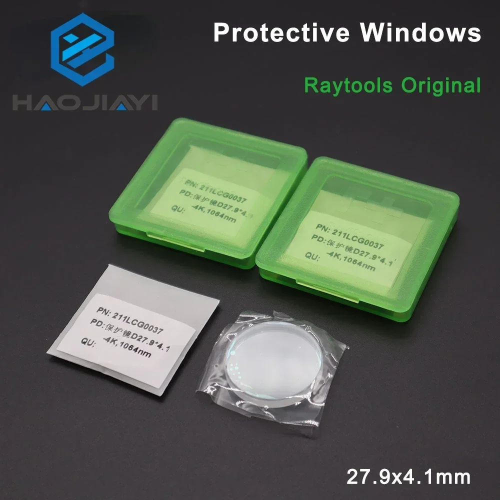 عدسة بصرية أصلية 27.9*4.1 1064nm N.211LCG0035 Raytools N.211LCG0037 كوارتز منصهر السيليكا 24.9*1.5QBH نوافذ ليزر ألياف