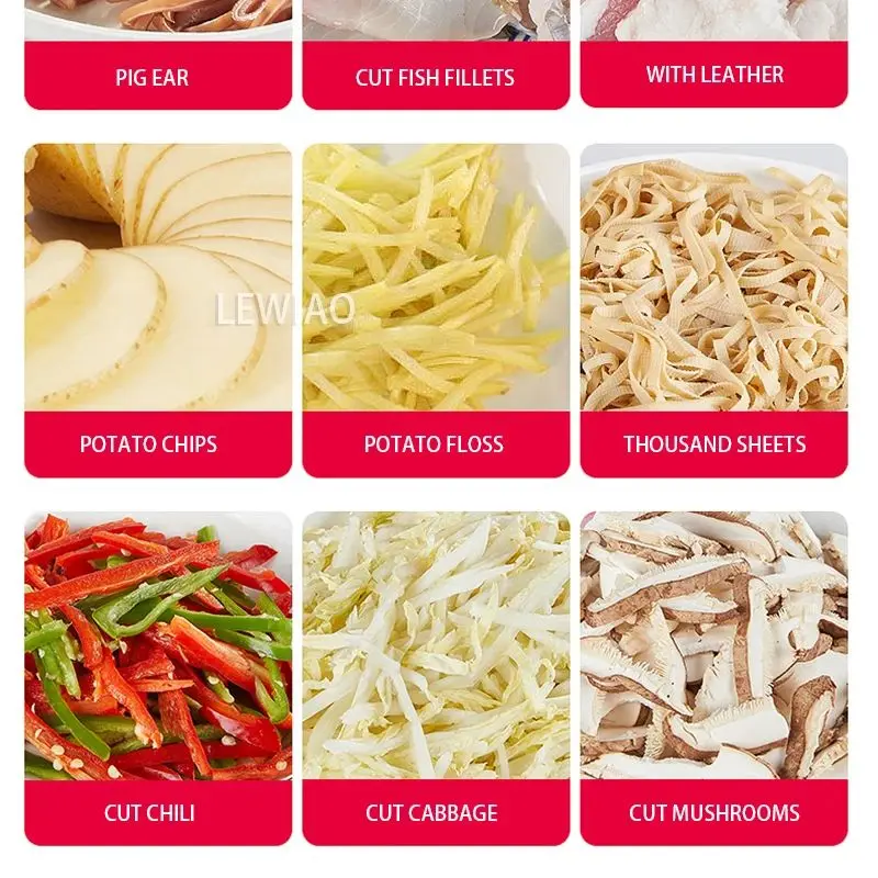 

220V Multi-Function Meat Cutting Machine Stainless Steel Commercial Slicer Electric Meat Slicer Dicing Machine