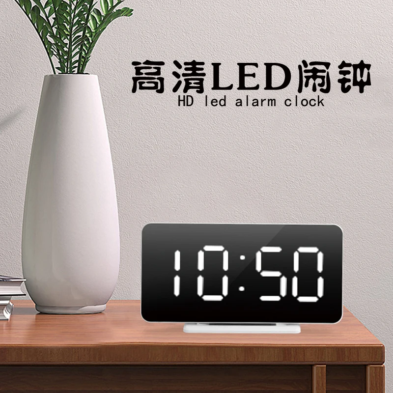 Natural Alarm Clock for Bedroom Night Silent Led Alarm Clock Luminous Desk Decoration Budzik Elektroniczny Alarm Clocks Ornament