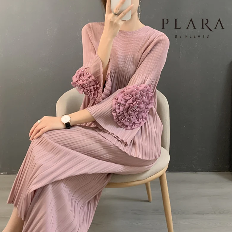 PLARA (up to 88) Rose Pearl Platz Blouses + Pants SET_PK2SSE003C