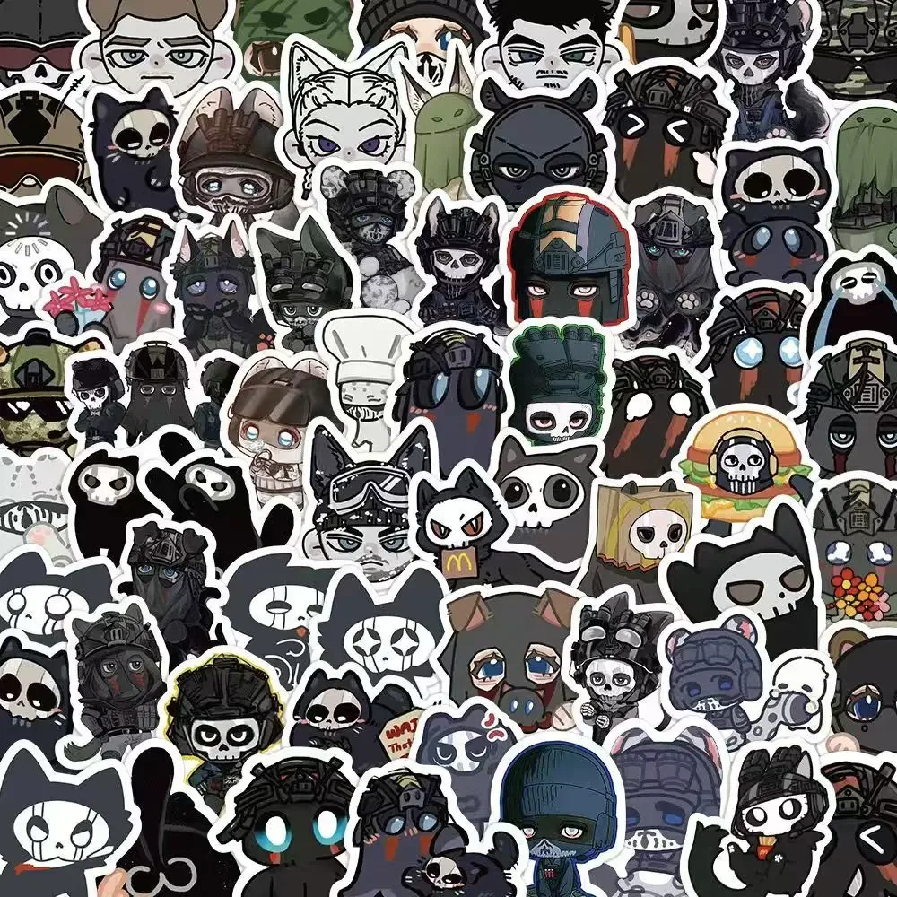 100pcs Game Call of Duty Ghost Cartoon Graffiti Stickers Phone Guitar Laptop Notebook Suitcase Waterproof Sticker Kids