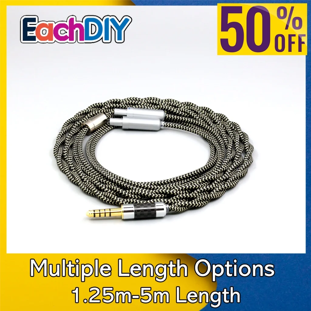 

2 Core 2.8mm Litz OFC Earphone Shield Braided Sleeve Cable For Sennheiser HD800 HD800s HD820s HD820 Dharma D1000 LN008062