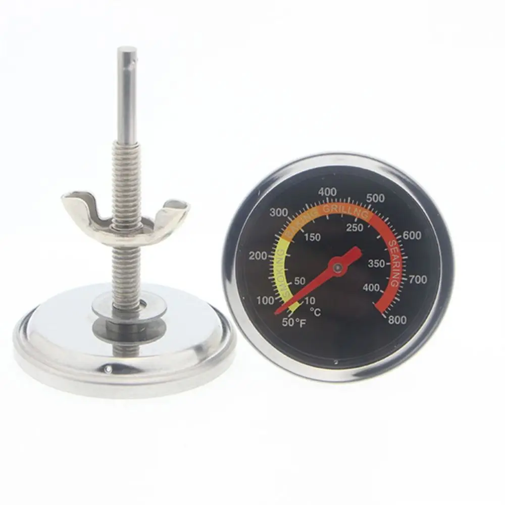 

0-400°C Range Instant Read Thermometer Waterproof Replacement BBQ Heat Meter Durable Stainless Steel Temperature Gauge Camping