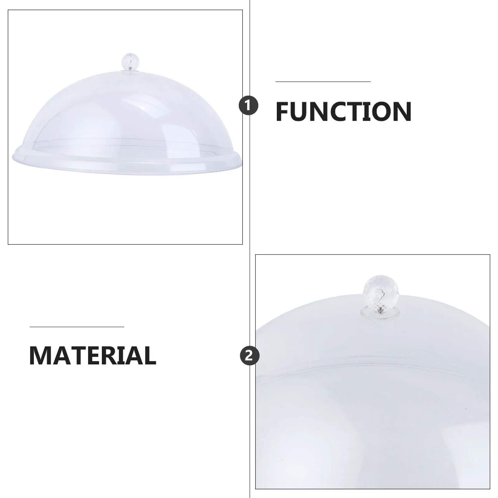 

Food Cover Picnic Covers Dome Clear Display Cake Acrylic Snack Domes for outside Party