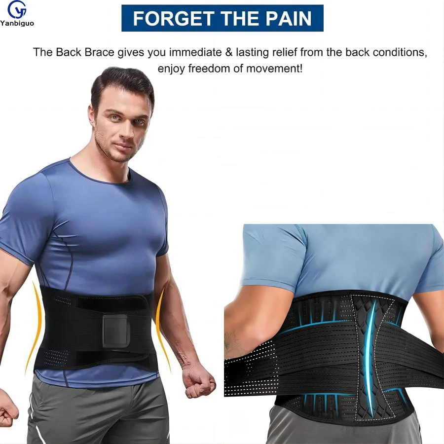 

Lumbar Support Belt Lower Back Brace -Back Brace for Lower Back Pain Relief, for Men/Women for work, Adjustable Lower Back Brace