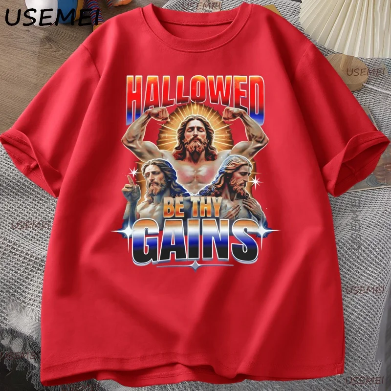 Футболка с изображением Иисуса для мужчин и женщин, забавная футболка для спортзала, футболка для тренировок, христианская одежда, футболка с религиозной верой, мужская одежда