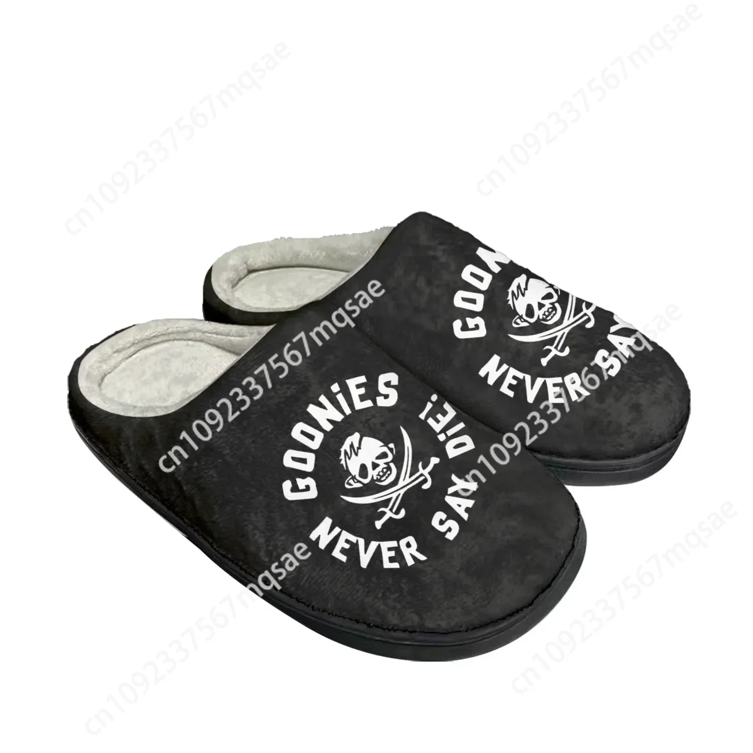 

Goonies Never Say Die Skull Rock Home Cotton Custom Slippers Mens Womens Sandals Plush Bedroom Keep Warm Shoe Thermal Slipper