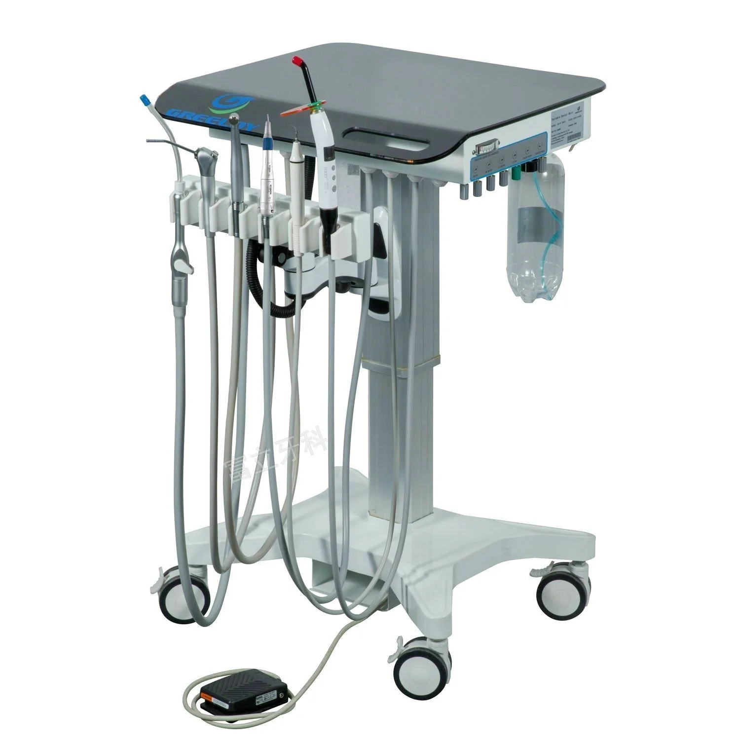 Dental mobile workbench integrated table simple integrated machine scaling machine grinding machine oral turbine with lift
