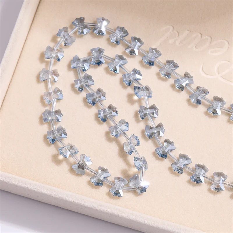 7x10mm High Quality Princess Bowknot Crystal Glass Beads Shiny Color Spacer Beads for Jewelry Making DIY Charm Earring Bracelet