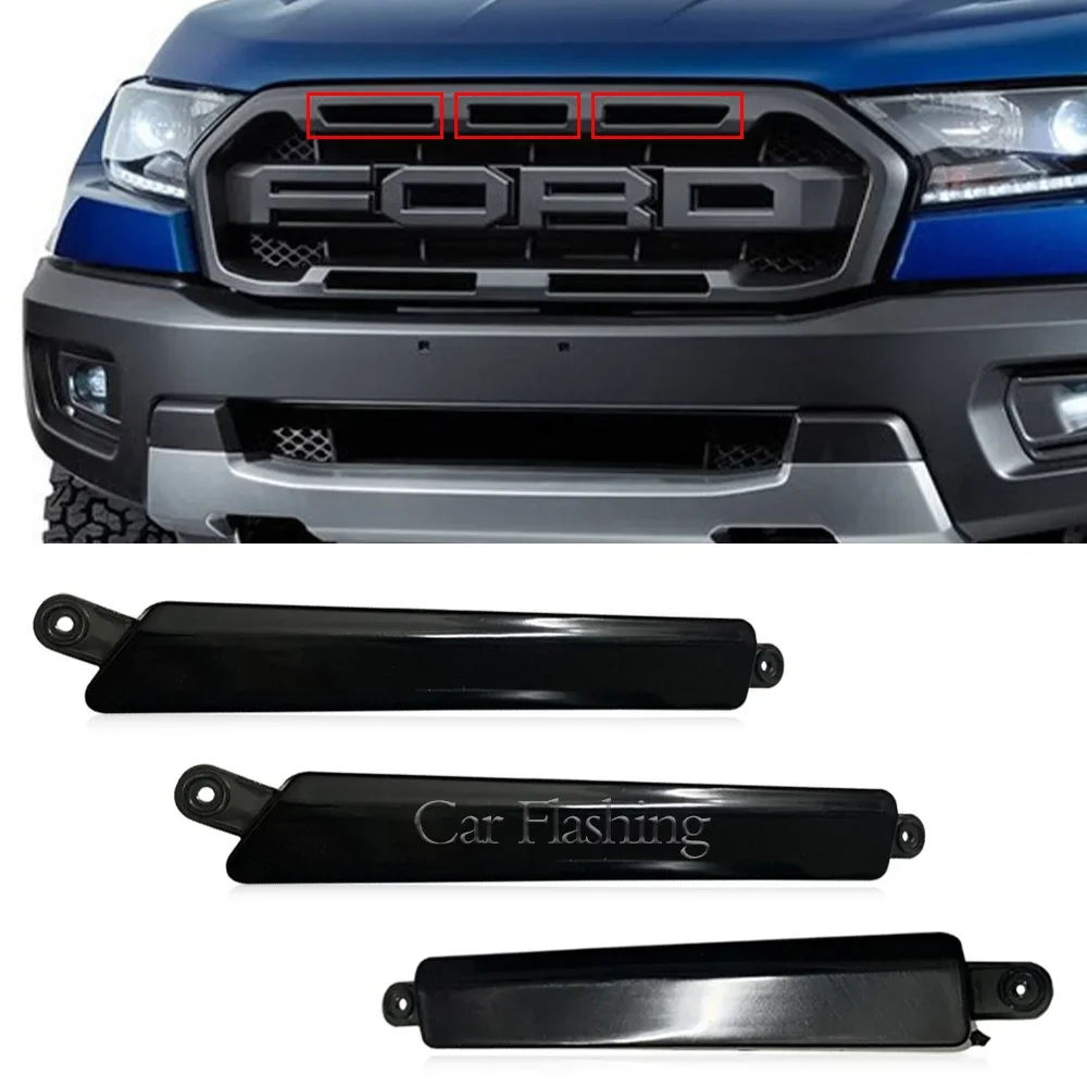 New！ Car Led DRL Daytime Running Light Front grill Mesh Mask Cover Fog Lamps For Ford Ranger Everest T8 2018 2019 2020 2021