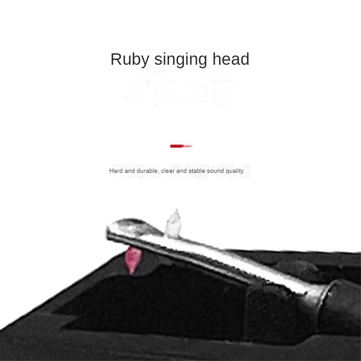 RISEN Phonograph Turntable Dual Moving Cartridge Stylus Vinyl Needle Replace for LP 78 Vinyl Needle Double Ruby and Sapphire