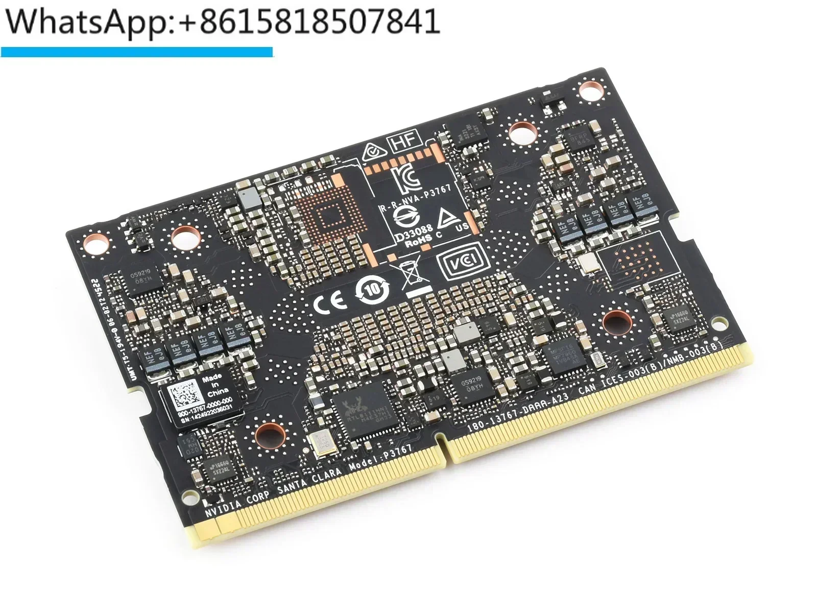 NVIDIA Jetson Orin NX AI Development Module, System-on-Module, NANO Size, 16GB 128-bit LPDDR5, Up To 100TOPS