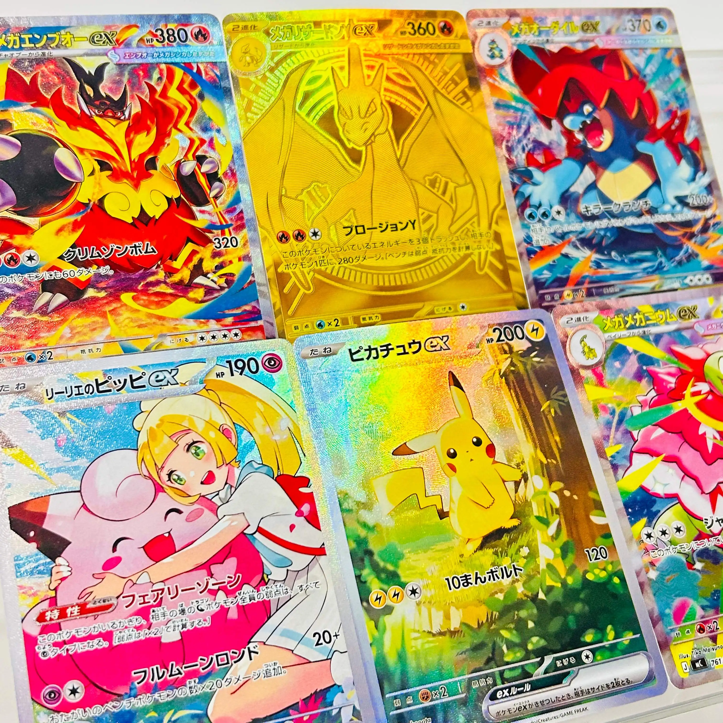 DIY Mega Charizard Y EX 766/742 Folien-Textur-Karten Japanische Version Sammlerqualität Premium Anime-Sammelkarten – Detail 1