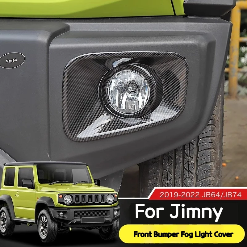 

For jimny 2019-2022 Car Front face grille modification large lamp cover fog lamp cover decoration JB74 Exterior accessories
